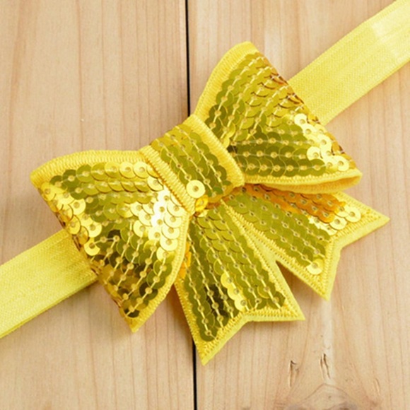 10 + 2FREE Sparkly Sequins Bow Headbands for Baby/Toddlers/Girls - Picture 6 of 16